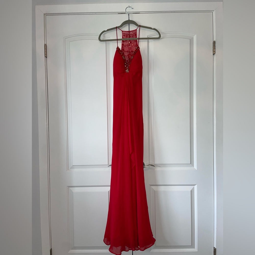 Red Dave and Johnny Prom Dress Size 1/2